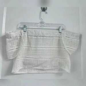 Nicholas Diamond Lace Off Shoulder Top Size 6